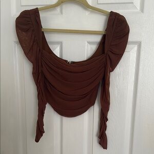 Elegant Brown Women's Top